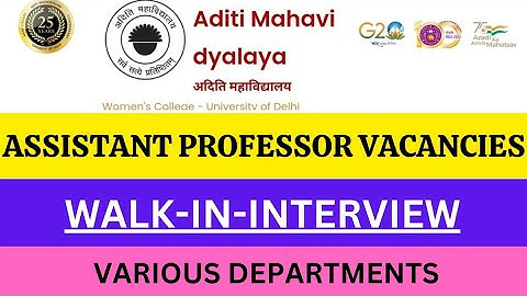 🚨 DELHI UNIVERSITY ASSISTANT PROFESSOR WALK-IN INTERVIEW: DON
