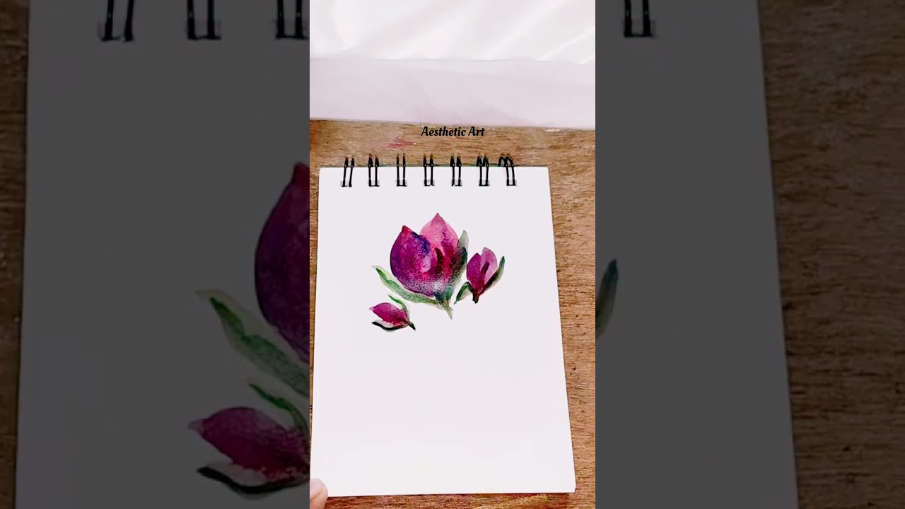 Beautiful watercolor Buds ❤✨ painting||Aesthetic Art 