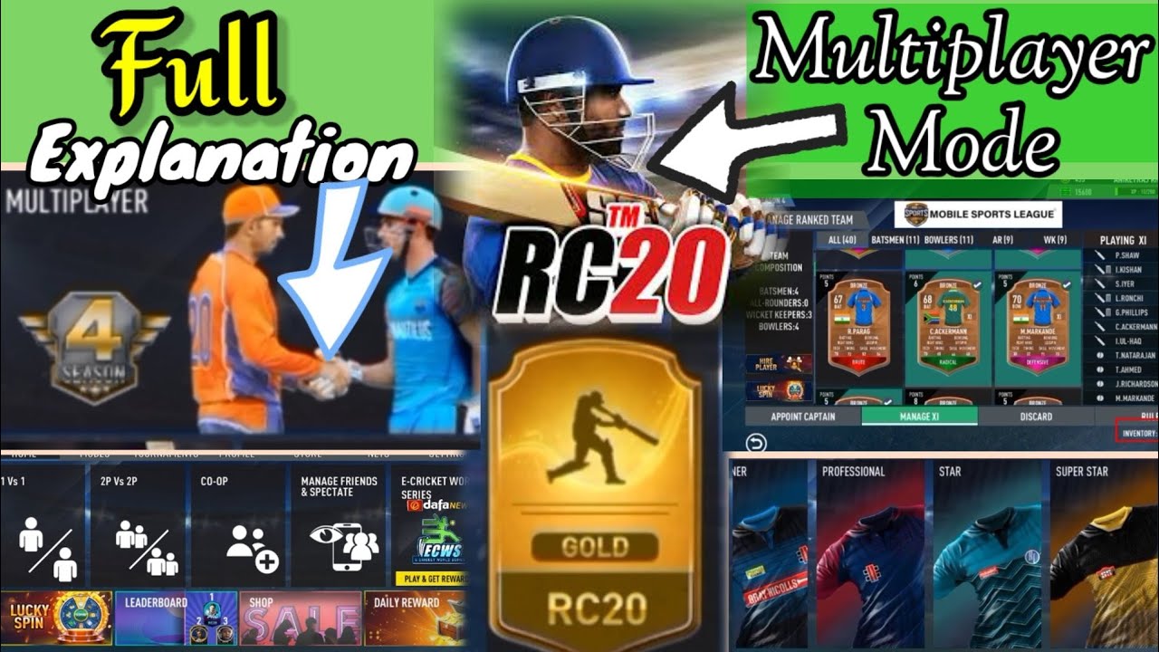 real cricket 20 multiplayer game kaise khele || real cricket 20 ...