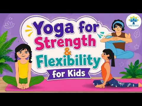 Yoga for Strength & Flexibility for Kids | Flip the Coin Game | Yoga for Children | Yoga Guppy