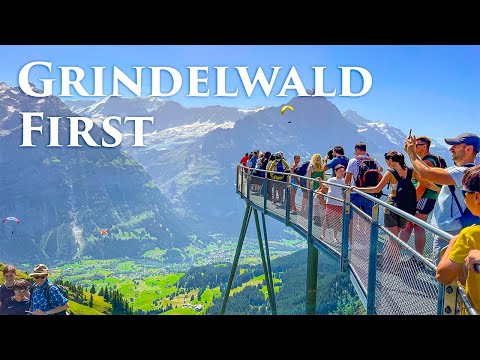 Grindelwald First, Switzerland 4K - The Most Amazing Beautiful Place Ever, Walking Tour, Travel Vlog