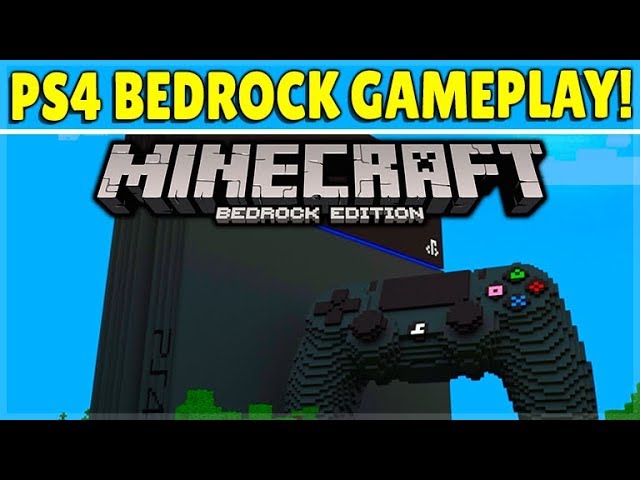 Minecraft PS4 Bedrock Edition - FIRST Gameplay Experience Let's Explore! 