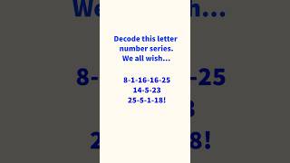 Can you Decode this letter number series puzzle #mathematics #quiz #riddles #math #braingames