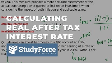 Calculating Real After Tax Interest Rate