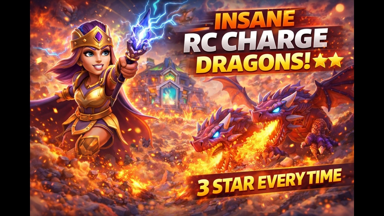 RC Charge + Dragons = EASY 3 STAR 😱 | Best Dragon Attack Strategy