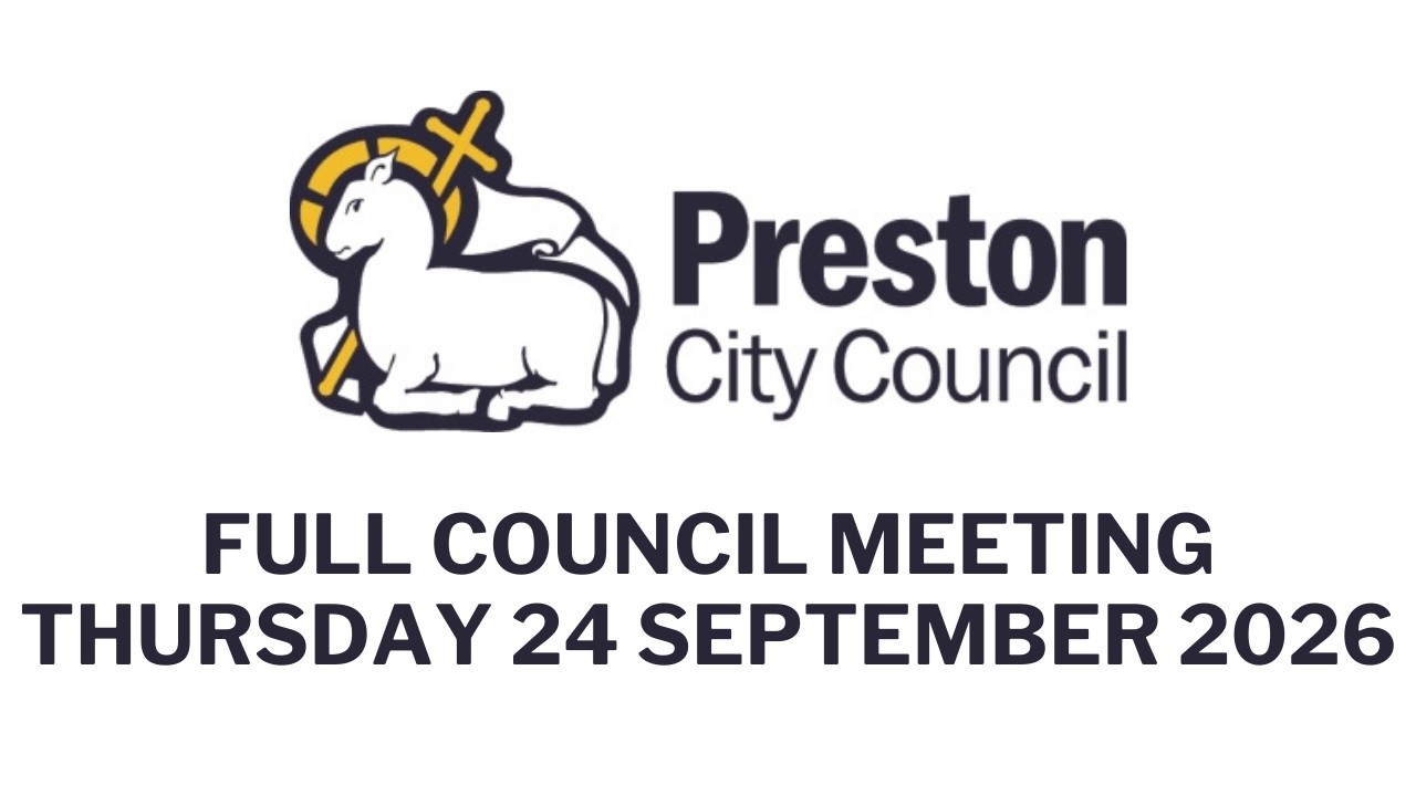Preston City Council, full council meeting Thursday 24 September 2026