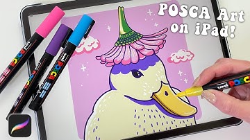 Draw with me | Cute Duck Drawing on iPad! Procreate Tutorial ✨ New Brushes!