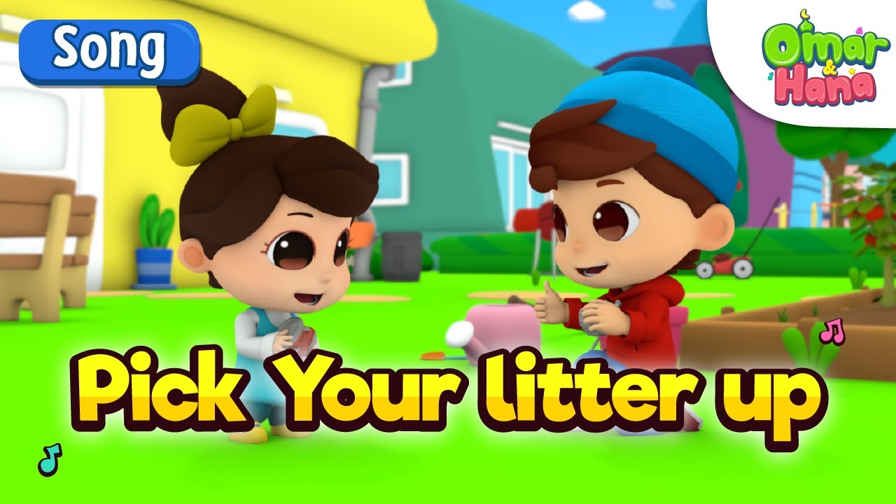 NEW Omar & Hana | SEASON 2 | Pick Your Litter Up | Islamic Cartoon for Kids | Nasheed