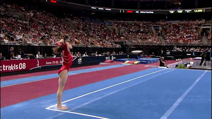 Mattie Larson - Floor Exercise - 2008 Olympic Tria...