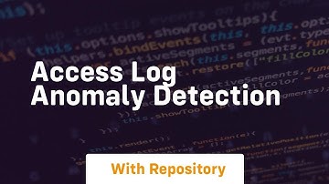 access log anomaly detection