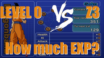 Budokai 3 - How much EXP when a LVL 0 beats a Z3 character?