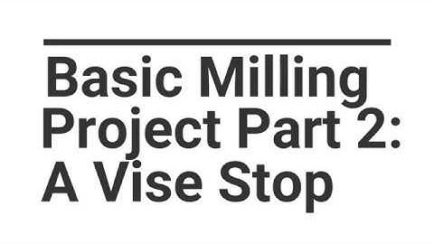 Making a Vise Stop Part 2