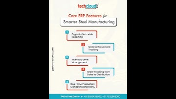 Top ERP Features for Smarter Steel Manufacturing | Tech Cloud ERP