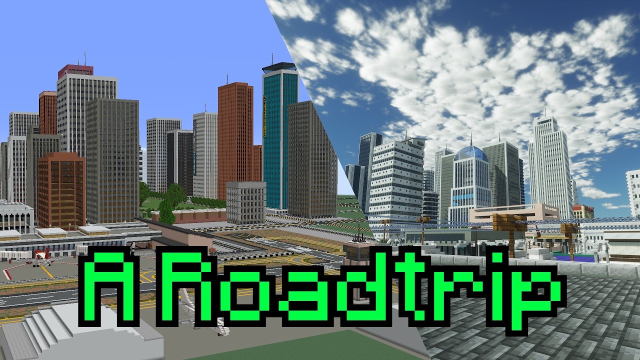 A Road Trip Between Minecraft Cities!