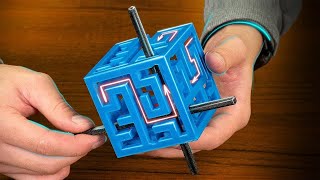 Try to get a cross out of a 3D MAZE | 3D-printed maze cube screenshot 5