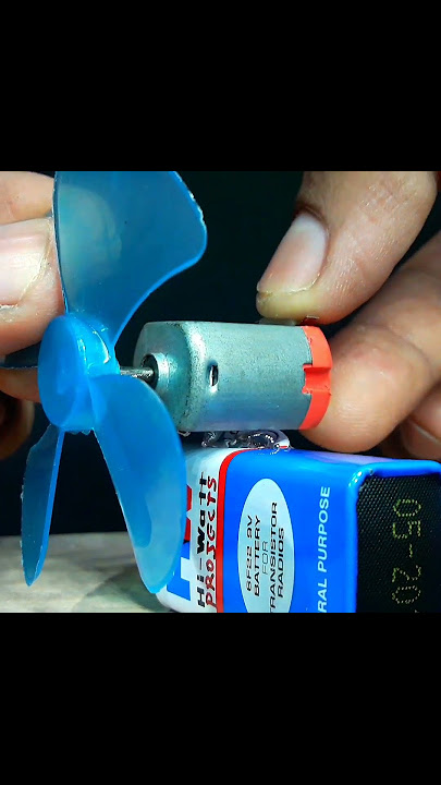 simple DC MOTOR FAN / hw battery motor science project