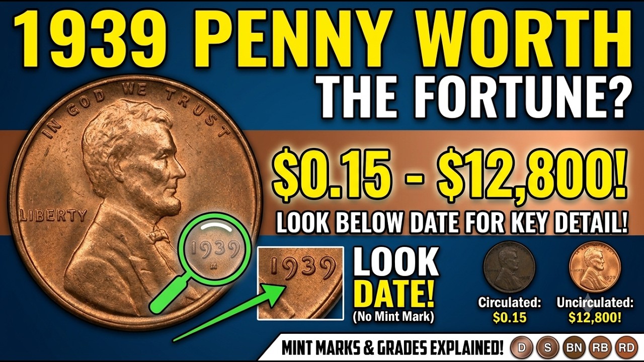 Do NOT Spend This 1939 Penny! (Why It's Worth Up To $12,800 - YouTube