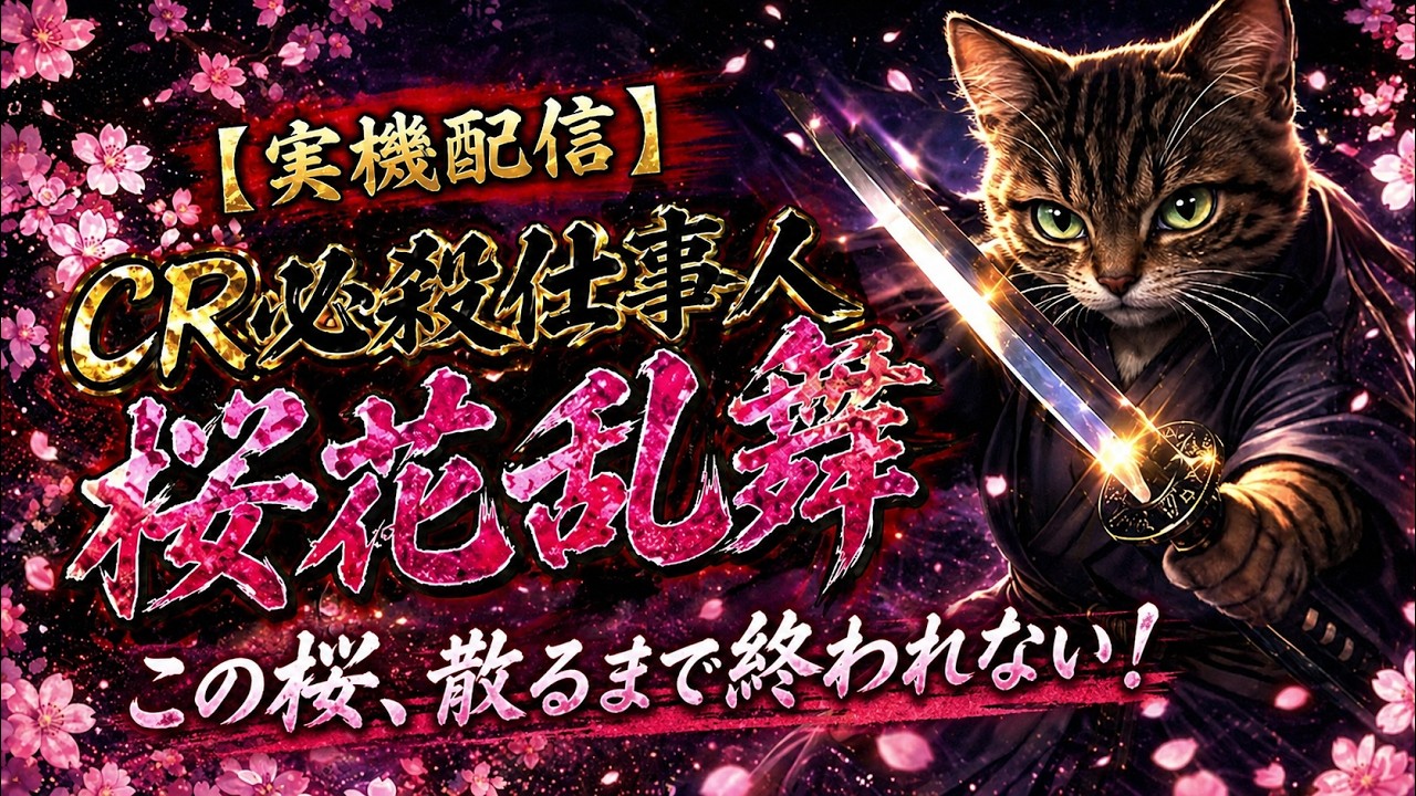 実機配信】CR 必殺仕事人 桜花乱舞｜この桜，散るまで終われない