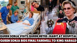 Oueen Sonja VISITS Queen Mette-Marit At Hospital In TEARS And PAYS FINAL FAREWELL To King Harald 