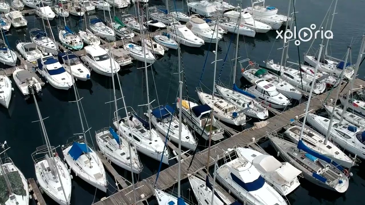 Ajaccio Port de Plaisance Charles Ornano,  Corsica, France 2018.03 aerial video