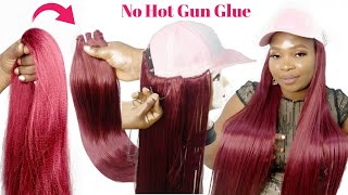 How To Make A Wig Hat Face Cap Wig No Hot Gun Glue Required