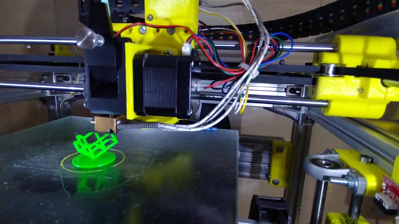 Cube print test with my CoreXY 3D printer - YouTube
