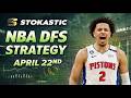 NBA DFS Strategy Wednesday 4/22/26 | DraftKings &amp; FanDuel NBA Lineup Picks