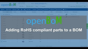 openBoM: Adding RoHS compliant parts to a BOM