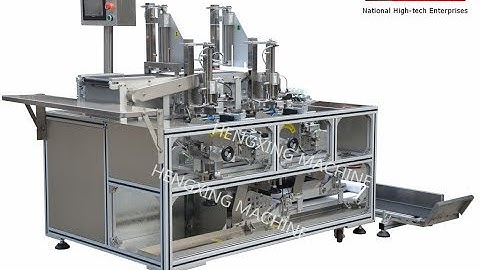 Mask Sheet Folding And Inserting Machine  Double Stations Conveyor type