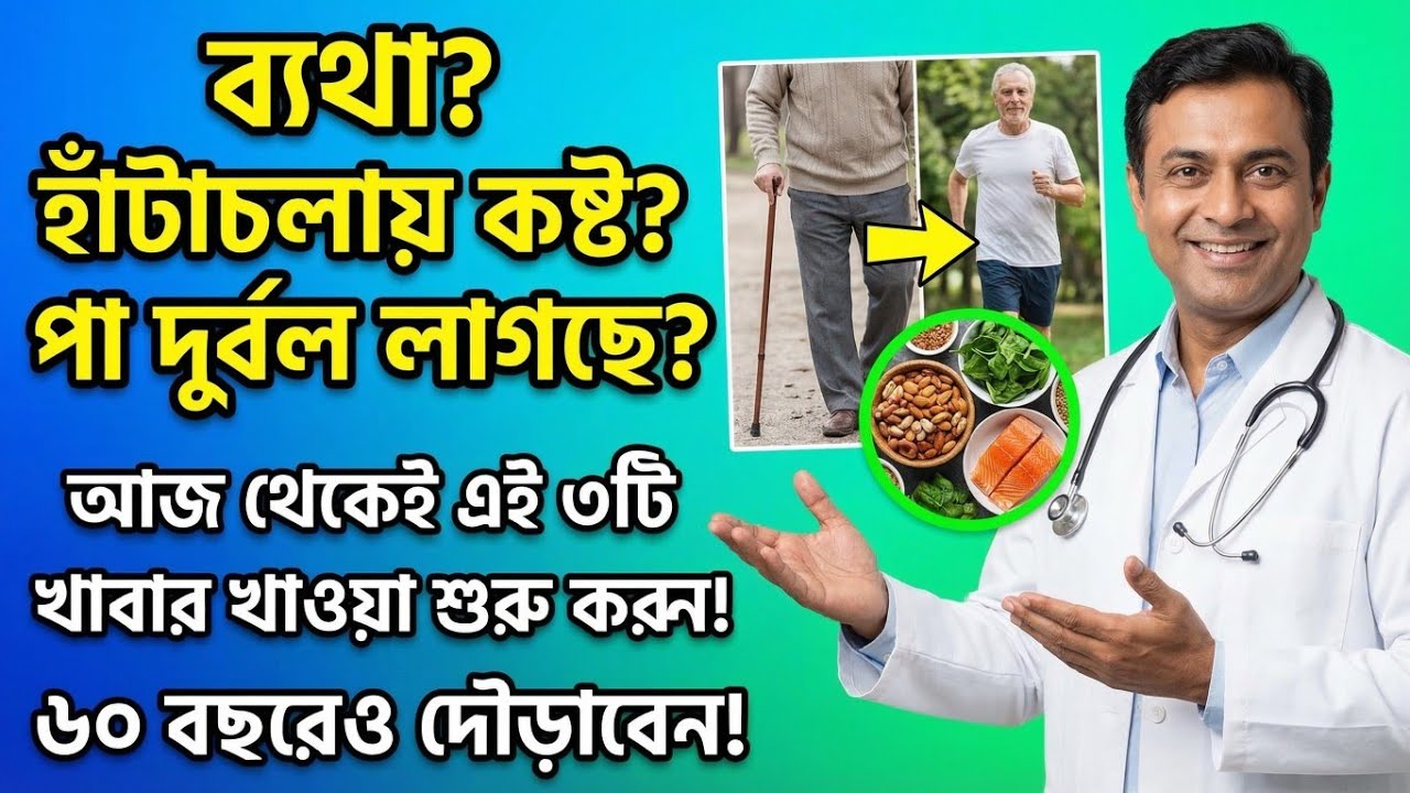 পায়ে টান ধরছে? হাঁটতে কষ্ট? ৬০ বছরের পর এই ৩ খাবার জীবন বদলে দেবে