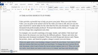 Top 10  keyboard shortcuts in Word: Text Selection, Subscript, superscript & Symbols, Autocorrect