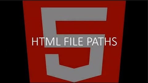 Learn HTML - File Paths