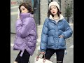 Winter Jacket Women 2020 Korean Cotton Padded Coat for Kids Pockets Back Wave Cut Seams Letters Side