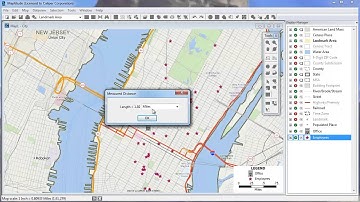 Measuring map distances and map areas in Maptitude mapping software