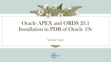 Oracle APEX & ORDS 23.1 Installation in PDB 19c 3/3