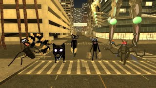 ¡¡CARTOON CAT APPEARS FROM THE SHADOWS TO FACE SIREN HEAD AND FIGHT CARTOON DOG!! ‐ Garry's mod