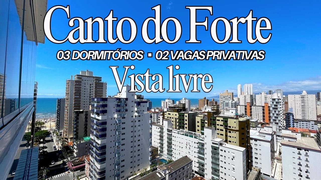 😍 Apartamento em Praia Grande/SP com 3 dormitórios no Canto do Forte.