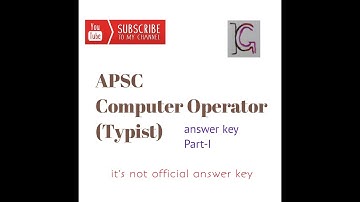 APSC Computer Operator (Typist) 2019 question answer
