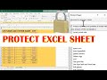 How to protect excel sheet  lock excel sheet excel sheet cell lock