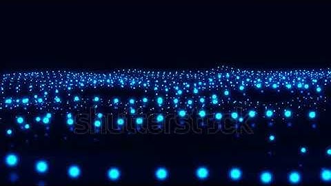 DAVE FX - Blue Neon Particles Waves VJ Loop Motion Background