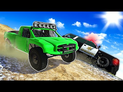 POLICE CHASE ON THE EDGE OF A MOUNTAIN! - BeamNG Drive Multiplayer