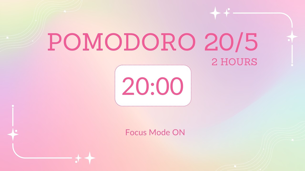 Study with me ✨/ 20/5 pomodoro timer / aesthetic / no music / Focus Mode ON ✨
