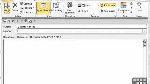 Outlook 2010 Tutorial - Create Birthday and Anniversary Reminders.mov