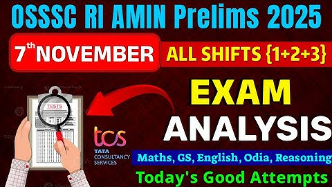𝗥𝗜 𝗔𝗠𝗜𝗡 𝟳𝘁𝗵 𝗡𝗼𝘃 𝗧𝗼𝗱𝗮𝘆 𝗘𝘅𝗮𝗺 𝗔𝗻𝗮𝗹𝘆𝘀𝗶𝘀 || 𝗢𝗦𝗦𝗦𝗖 𝗥𝗜, 𝗔𝗠𝗜𝗡 𝗣𝗿𝗲𝗹𝗶𝗺𝘀 || 𝗦𝗮𝗳𝗲 𝗦𝗰𝗼𝗿𝗲 || Solution Routes