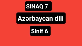 Dəyər Sınaq 7 Azərbaycan Dili 6-Cı Sinif Deyer Sinaq 7