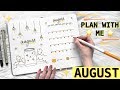PLAN WITH ME | August 2019 Bullet Journal Set Up - Firefly and Fairy Lights Theme ✨
