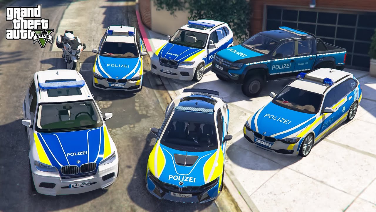 GTA V - Franklin Steal German Police Department Vehicles in GTA V! | (GTA V roleplay)