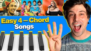 Master 5 Hit Songs Today with Just 4 Piano Chords! [Easy Piano Chord Tutorial]