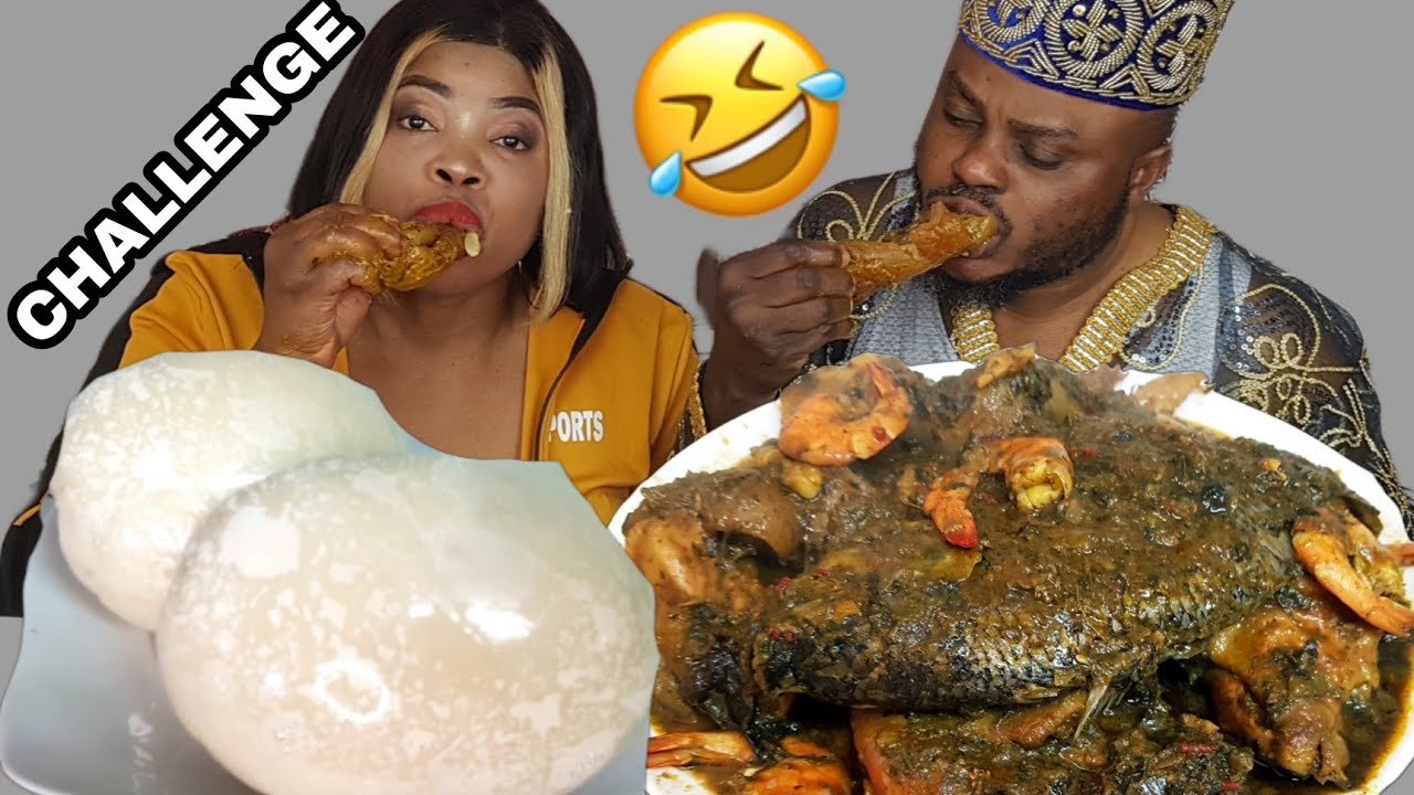 COMPLETELY IGNORING MY WIFE TO SEE SHE REACTS | ASSORTED SCENT LEAVES SOUP & FUFU | CHALLENGE