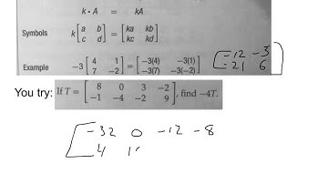 3-5 Operations with Matrices